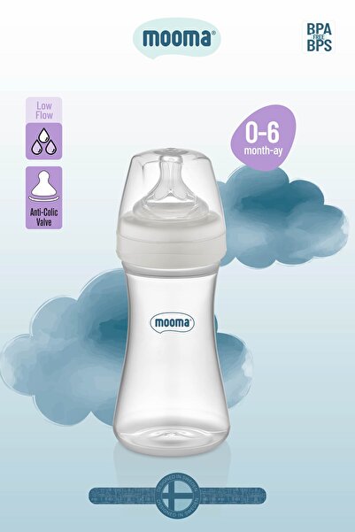 MOOMA Kindy Antikolik Pp Biberon 250 ml 0-6 Ay (YAVAŞ AKIŞ) - Grey Goose