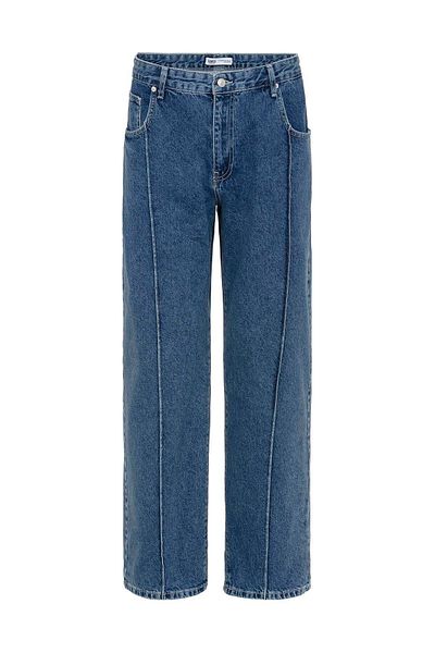 VAMOSCLO Relaxed Fit Jean Blue with Stitching Detail