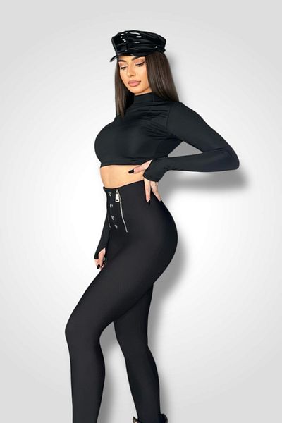 BOMBFIT Zippy Matte Tights for women with matte texture and high waist