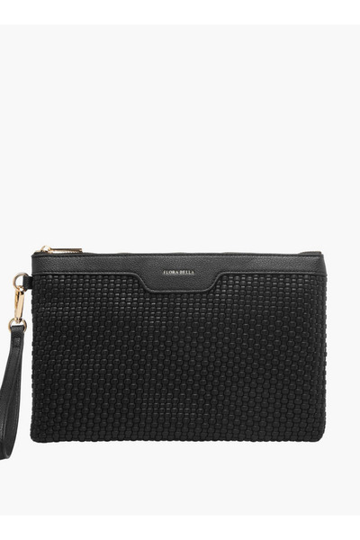 Flora Bella by Shoexpress Textured Pouch with Zip Closure - W 2 x H 20 x D 29...