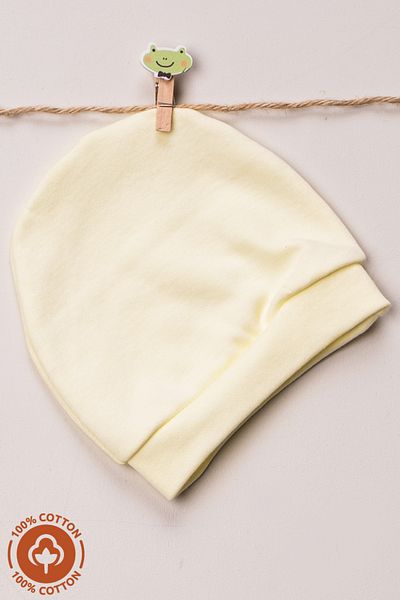 Miniel Unisex Baby Combed Organic Cotton Newborn 3-Piece Baby Beanie Set