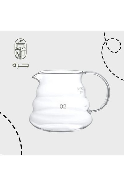Jarrah سيرفر V60 زجاجي | V60 Coffee Server600ml من جرة