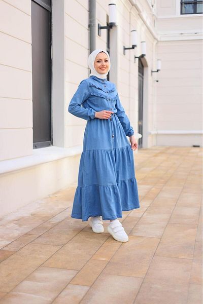 HARMAN BUTİK Φόρεμα Firli Denim Jeans - Γυναικείο