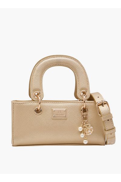 Flora Bella by Shoexpress Textured Crossbody Bag with Detachable Strap and Charm Detail