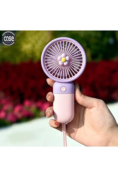 m.tk moveteck Şarjlı Mini El Fanı Ve Masa Fanı Soğutucu Pervane ipli Elde Taşınabilir Şarj Edilebilir Vantilatör