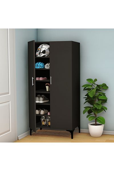 Mahmayi Modern Tall Shoe Cabinet 7 Shelves, Perfect for Entryways Solution for Shoe Collection