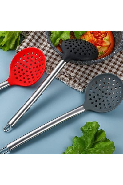 PUFO Spumieră din oțel inoxidabil și silicon pentru gătit și servire, 35 cm