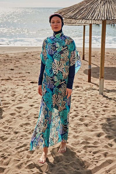 Marina Floral Colorful Pareo Kaftan P2418