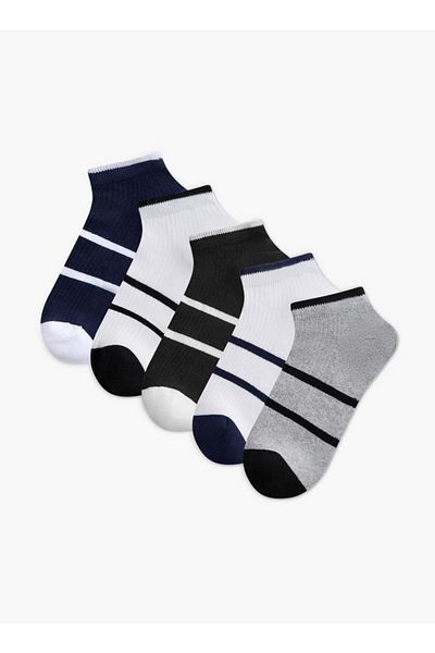 LBL by Shoexpress Striped Ankle Length Socks - Set of 5