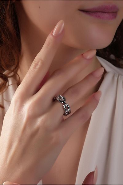 Çlk Accessories Premium Adjustable Twist Detail Snap-on Chain Ring