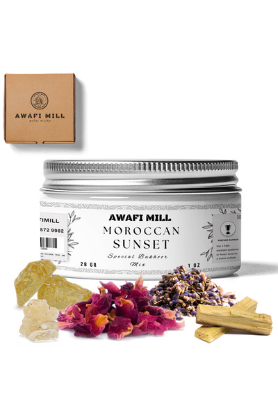 AWAFI MILL مزيج بخور غروب الشمس المغربي - زجاجة ٢٨ جرام (١ أونصة)