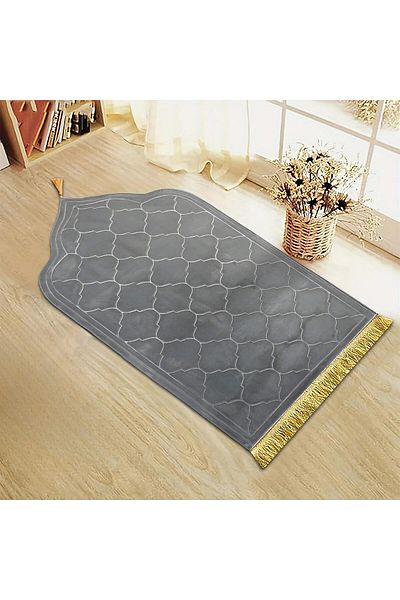 Fabienne Dome Style Anti-Slip Prayer Mat 70x110cm Grey