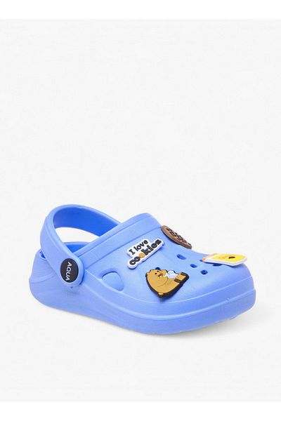 Aqua Accent Detail Clogs with Backstrap
