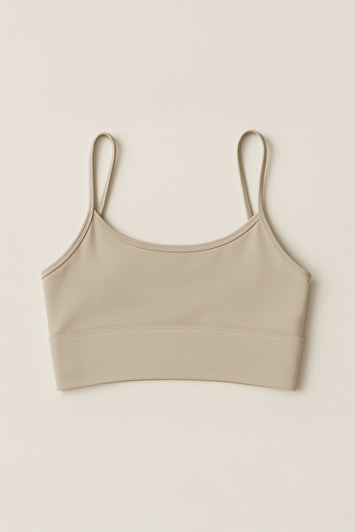 HNX Thin Strap Recovery Sports Bustier |   Sand