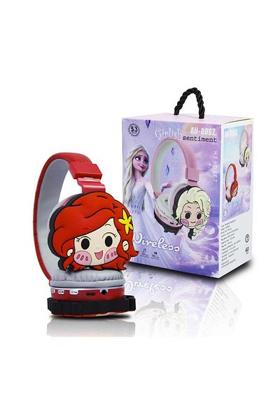 Generic Girlish Wireless Bluetooth Headset (Red ) for Music | Cute, Lightweight, Foldable, Long Battery Life