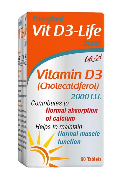 lifeon Life On Energized Vitamin D3 2000 I.u, 60 Tablets