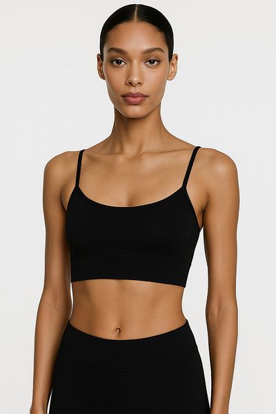 HNX Thin Strap Recovery Sports Bustier |   Black