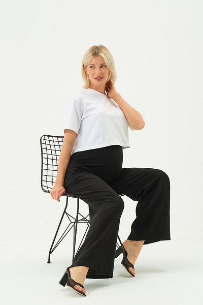 BUSA Maternity Stretchy Tummy Banded Modal Pants Black