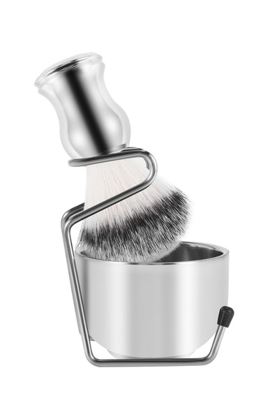 İHA TRAŞ SETİ PASLANMAZ ÇELİK TRAŞ TASI + TRAŞ FIRÇASI STANDLI