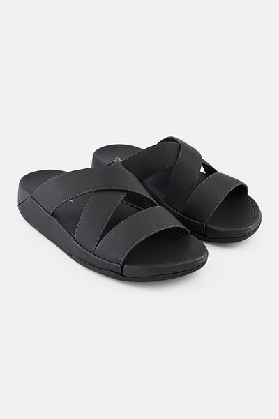 English Laundry Men Slip On Arabic Sandals, Grey