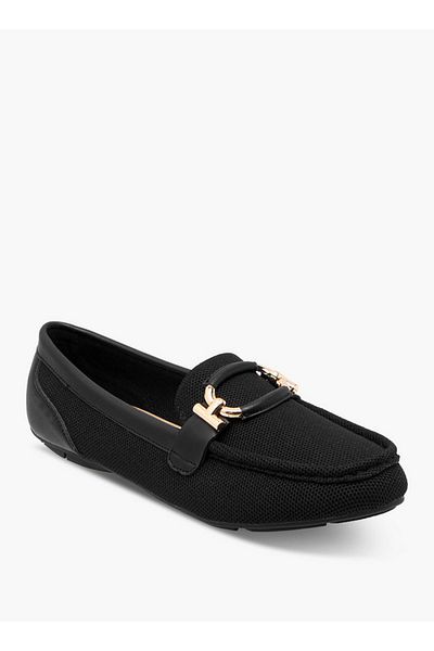 Le Confort Textured Slip-On Loafers with Metal Trim