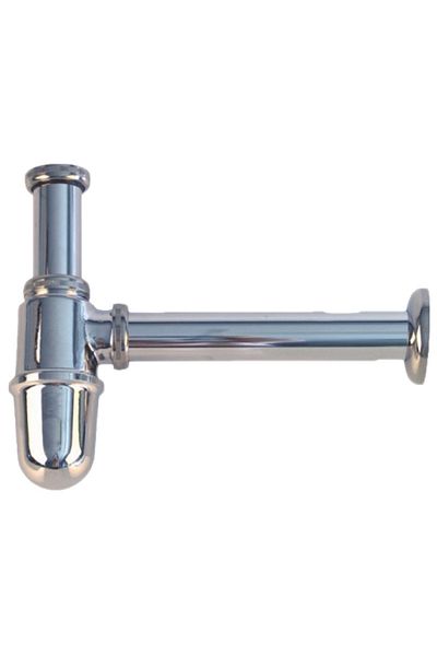 flores Barrel-type siphon, made of stainless steel, for sink drain