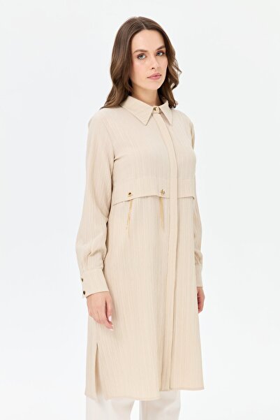 Esswaap Kapsül Detaylı Kurtarıcı Tunik Bej