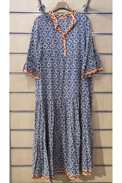 Park Moda ROCHIE LUNGA DE BUMBAC CU MODEL GARNITURĂ
