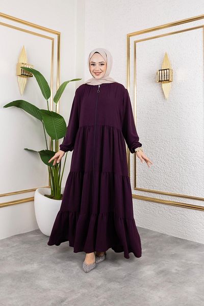 HARMAN BUTİK Women's Ayrobin Ferace with Zippered Pocket