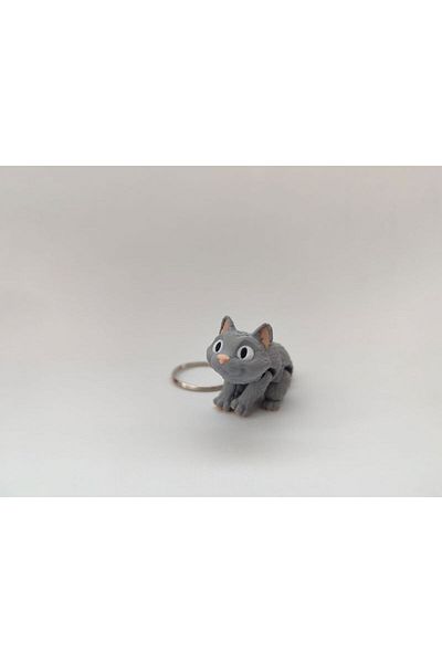 Minikbahcem Cute Cat Keychain - 3D Printing Special Design