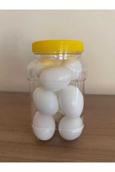 Erbaşlar 10 ADET Kavanozda Plastik Tavuk Yumurtası, çocuk, oyuncak, hobi, kümes