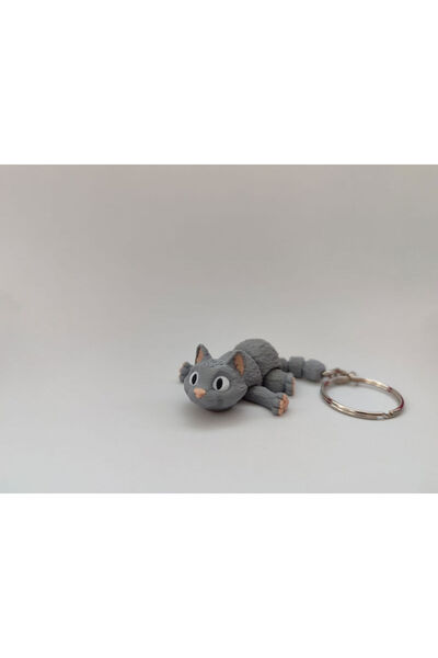 Minikbahcem Cute Cat Keychain - 3D Printing Special Design