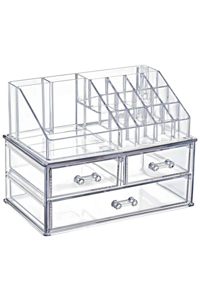 EA HOME 3 Drawer Makeup Jewelry Organizer Set with Organizer