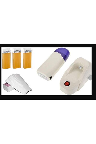 LA PERLA TECH Professional Roll on Refillable Depilatory Wax Heater and Wax Sugar Kit with Dipilatory Wax Paper