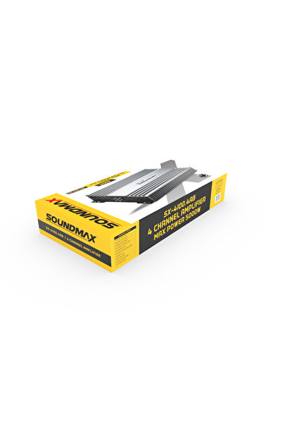 Soundmax SX-4100.4AB OTO AMFİ AB CLASS 4 OHM 4X100 WATT RMS POWER BAS KONTROL APARATLI YENİ KASA