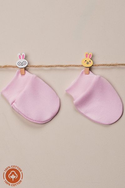 Miniel Unisex Baby Newborn Combed Organic Cotton Baby Gloves 3 Pairs Colorful Set