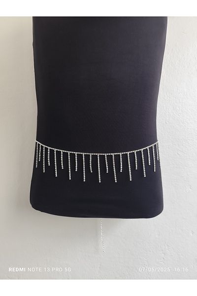 Mihra Aksesuar Waterway Belt with Fringes with Stones