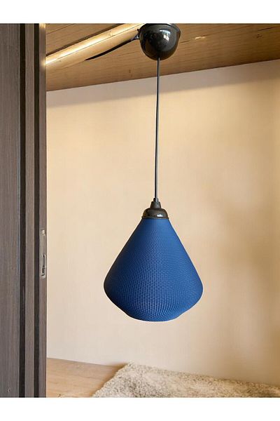 DREAM MODE Amberis Linen Woven Look Modern Pendant Lamp Chandelier (Rustic Bulb with Gift)