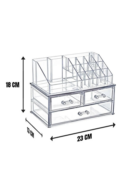 EA HOME 3 Drawer Makeup Jewelry Organizer Set with Organizer
