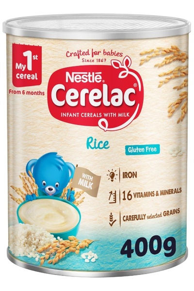 Nestle نستله سيريلاك حبوب الأطفال أرز من عمر 6 أشهر 400 جرام