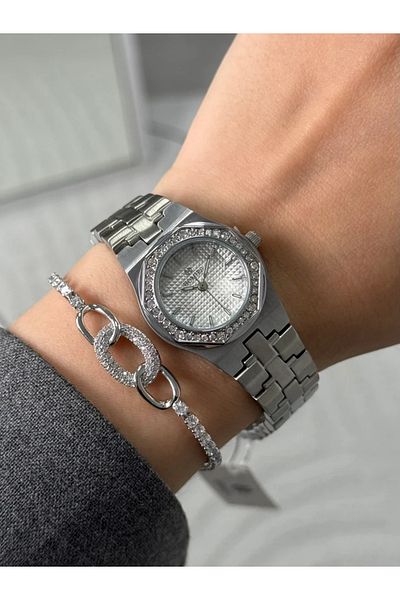 Homies Guaranteed Premium Women's Wrist Watch Silver (White Dial) Rshms-187
