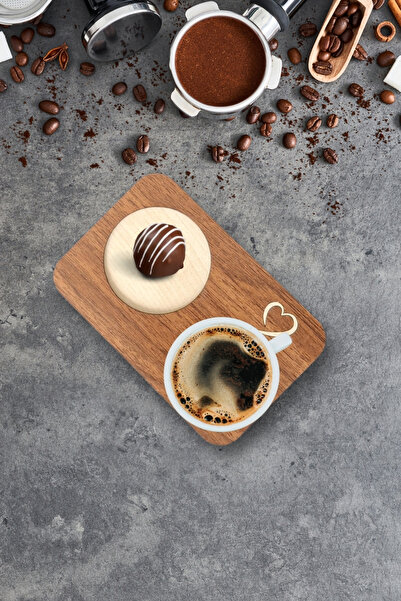 Kutaydan 6 Pieces Wooden Laser Cut Cups and Coffee Coasters