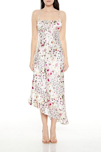 Forever 21 Çiçek Desenli Maxi Slip Elbise
