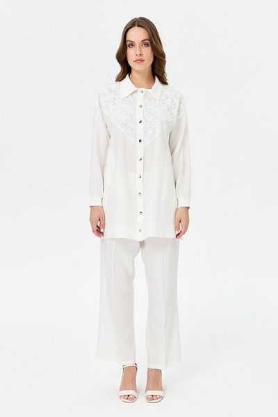 Esswaap Garnili Trousers Suit Ecru