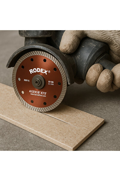 Rodex Çapaksız Seramik Mermer Granit Kesme Diski İnce 115 mm