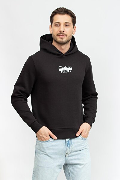 Calvin Klein Kapüşon Yaka Siyah Erkek Sweatshırt K10K112251BEH