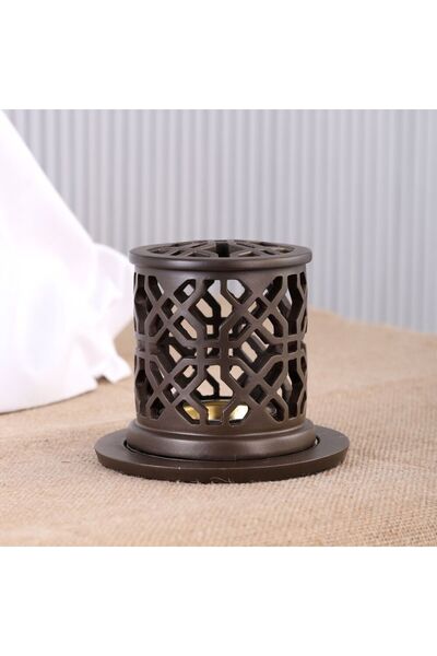 D&H مبخرة فحم من الراتنج بتصميم زهور رائعة مثالية للبخور واللبان والعود