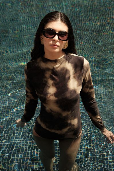 Manuka Patterned Swimmer Surf Swimsuit Flu Batik