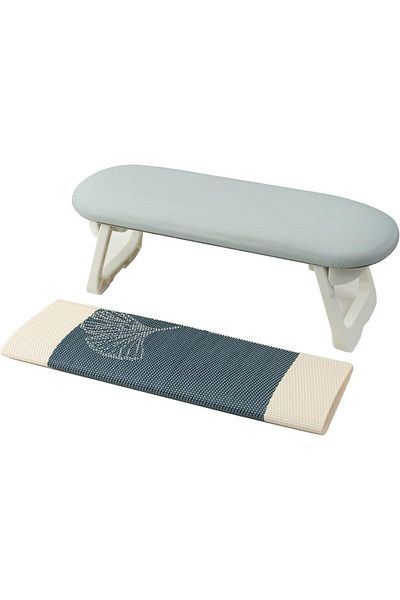 LA PERLA TECH Nail Arm Rest, Microfiber Leather Manicure Hand Holder with Mat, Nail Table, Foldable Hand Pillow