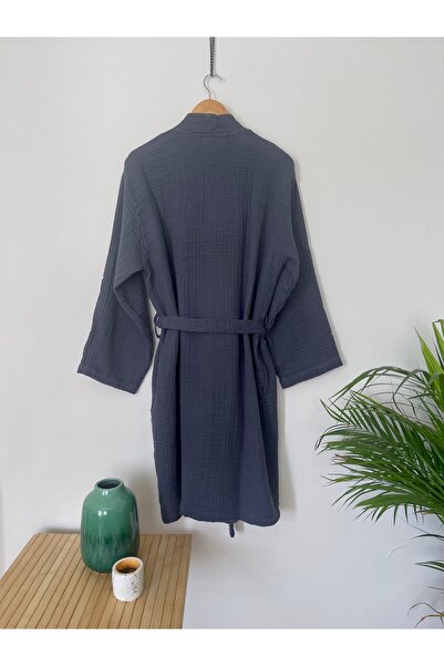 NEMM Gray Unisex Soft Bathrobe